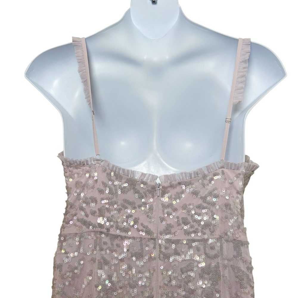 Needle &Thread Cami Patchwork Pink Ombr Sequins F… - image 5